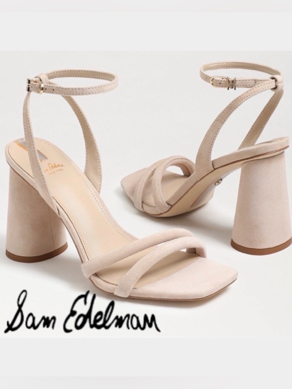 NWOB $140 Sam Edelman Kia Ankle Strap High Heel Sandals - Saffro…(Bin 45)